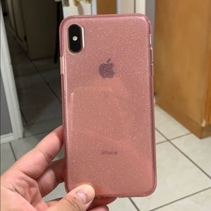 Glitter pink IPhone XS Max case